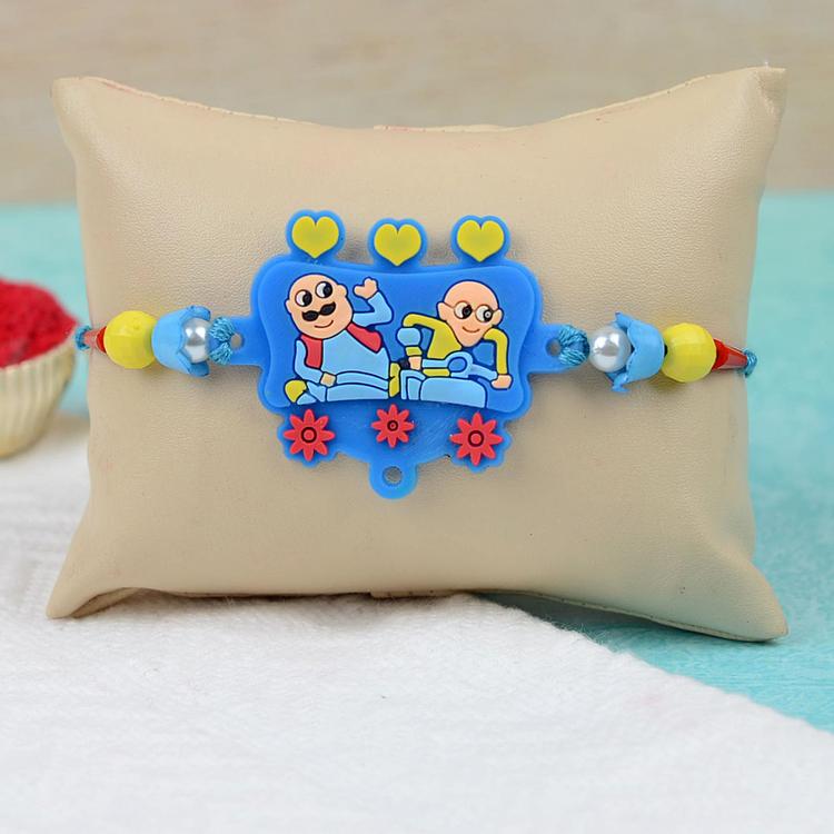 Motu Patlu Scooter Blue Kids Rakhi