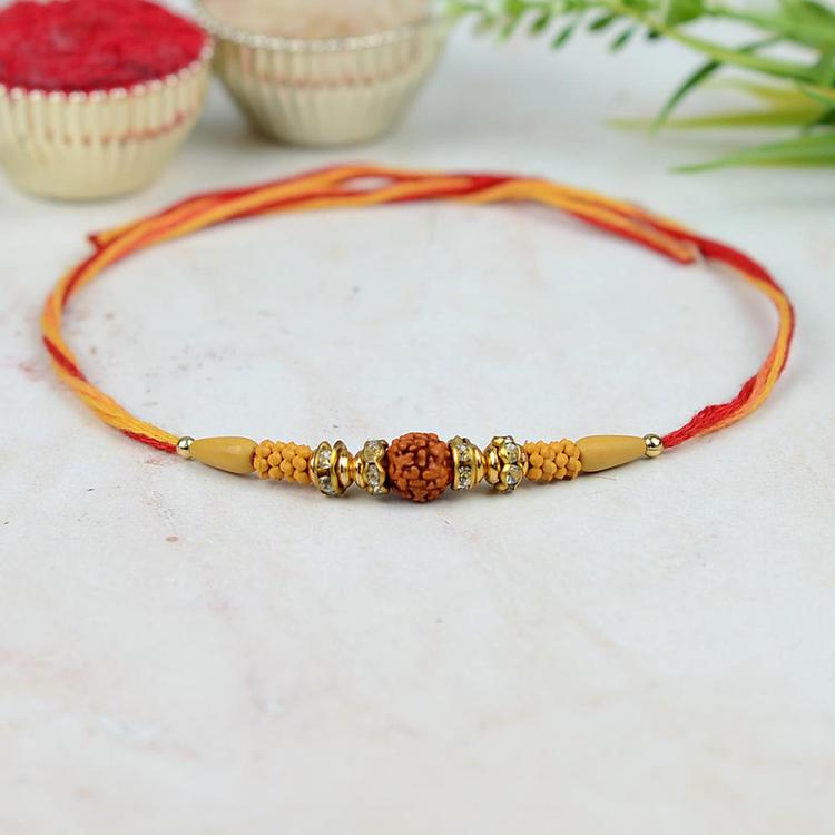 Rudraksh with Stones 431 Rakhi Mauli Dori