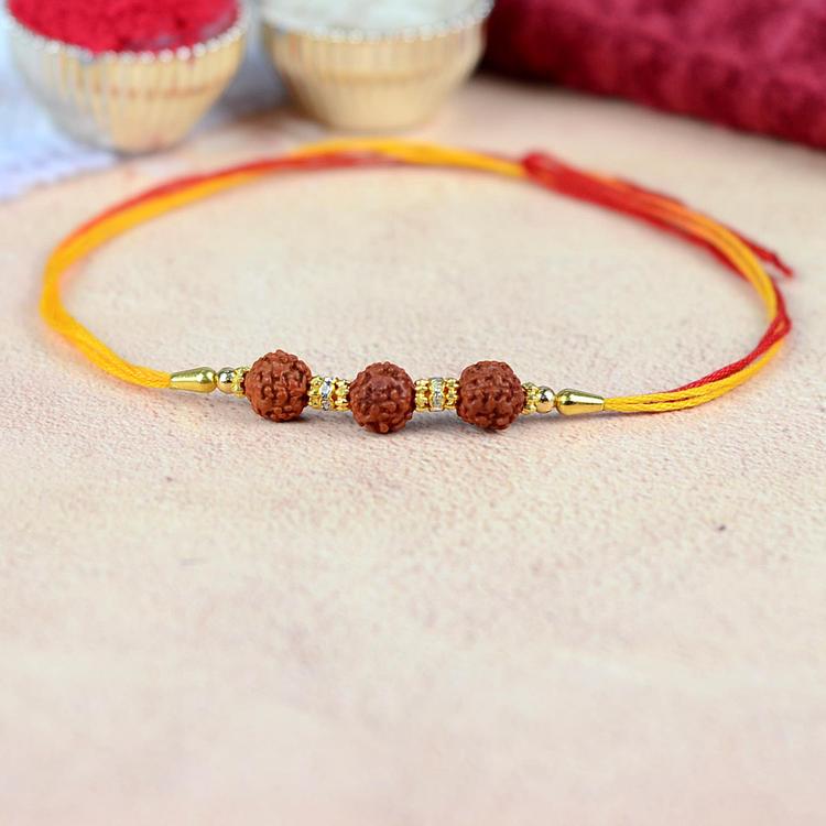 Triple Rudraksh Rakhi Dori