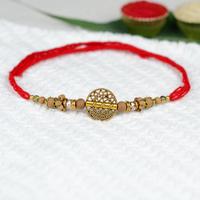 Antique Infinity with Tulsi Beads Rakhi