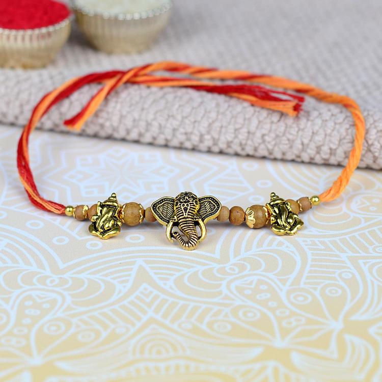 Grand Ganesh Antique Rakhi