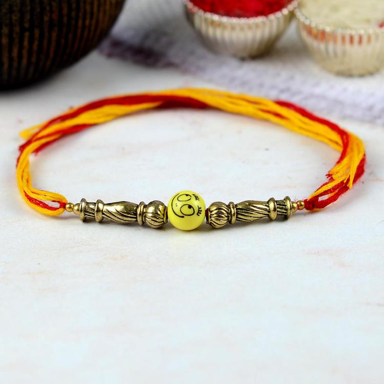 Yellow Smiley Rakhi Dori