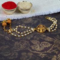 Pearl Chain Bracelet Painted Bead Lumba AM161