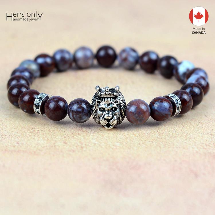 Burgundy Men Bracelet
