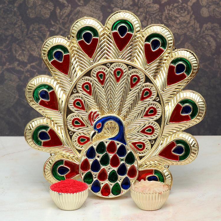 Peacock Puja Thali
