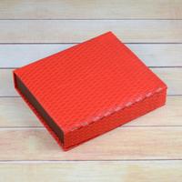 Flat Rectangular Red-Brown Gift Box