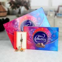 Double Cadbury Celebration Boxes With Rakhi