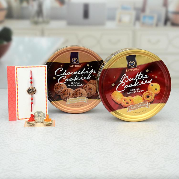 Sapphire Cookie Combo With Rakhi