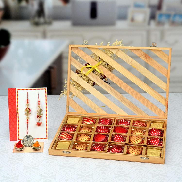Special Chocolates in Basket & Rakhi