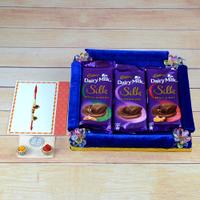 Splendid Cadbury Silk Thali for Rakhi