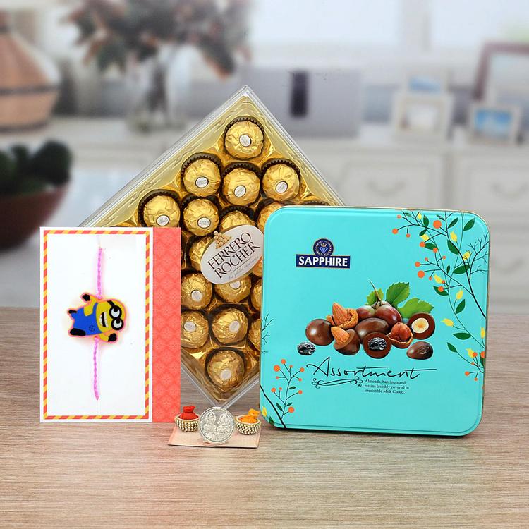 Sapphire Gift Hamper Pack With Rakhi