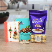 Dairy Milk Ferrero Hamper With Rakhi