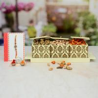 Special Kaju Combo Hamper Box With Rakhi