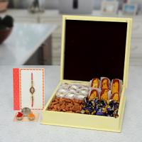 Mixed Sweets Almond and Choclairs Rakhi Box