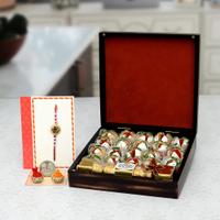 Kaju Pista Phool With Ferrero Rocher Rakhi Box