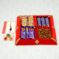 Mawa Pista Barfi Raisins, Chocolates & Rakhi