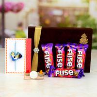 Cadbury Fuse Gift Hamper With Rakhi