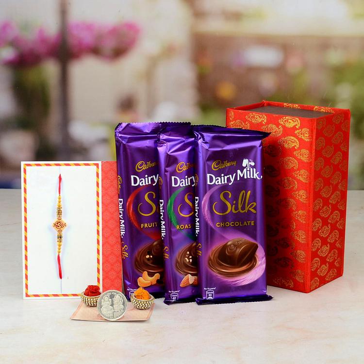 Dairy Milk Silk Rakhi Hamper Box