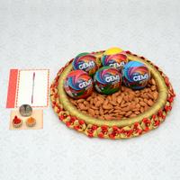 5 Pieces Gems Ball With Almond and Rakhi.