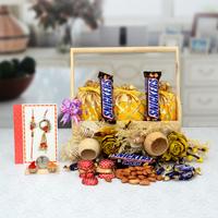 Assorted Chocolates Basket & Rakhi