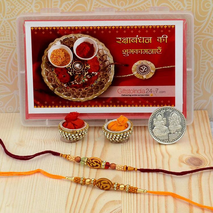 Pleasing Om HCP11 Rakhi Set