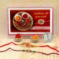 Back to Back Square Om Rakhi Set