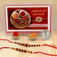 Rudraksh Beads Rakhi Dori Sets