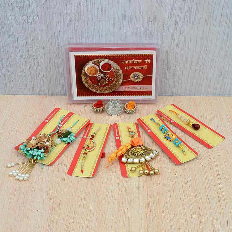 Lovely Collection of Family Rakhi Set