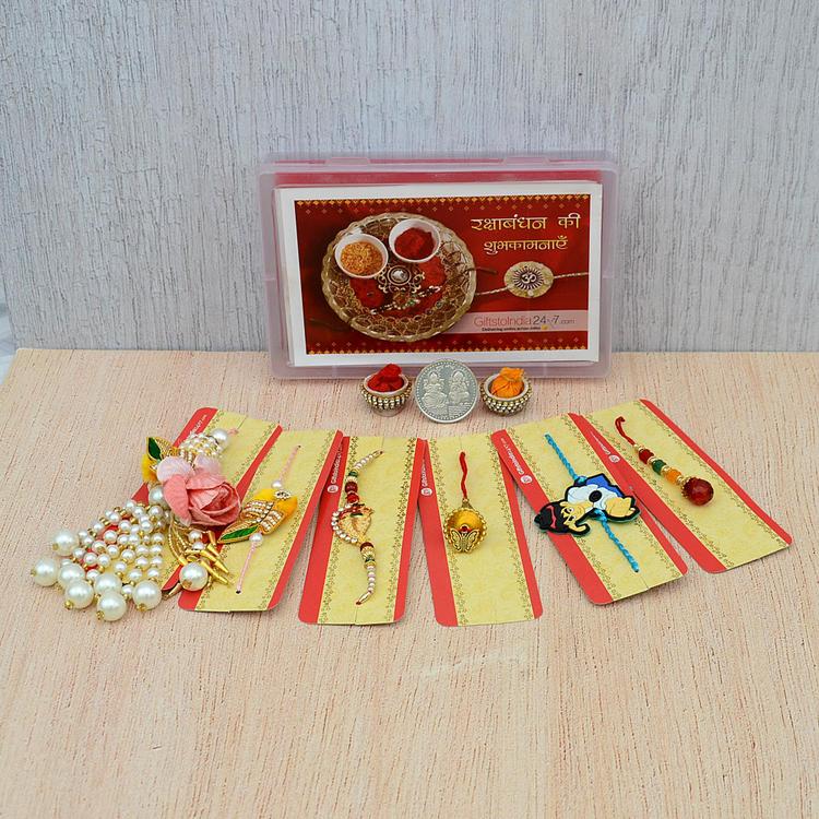 Set of 5 Family Rakhi