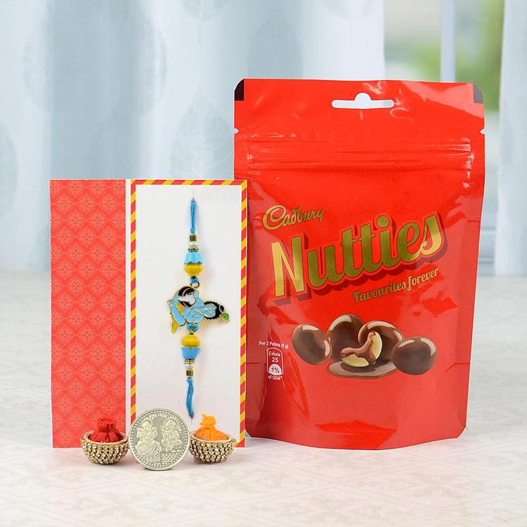 Cadbury Nutties Pack With Krishna Rakhi