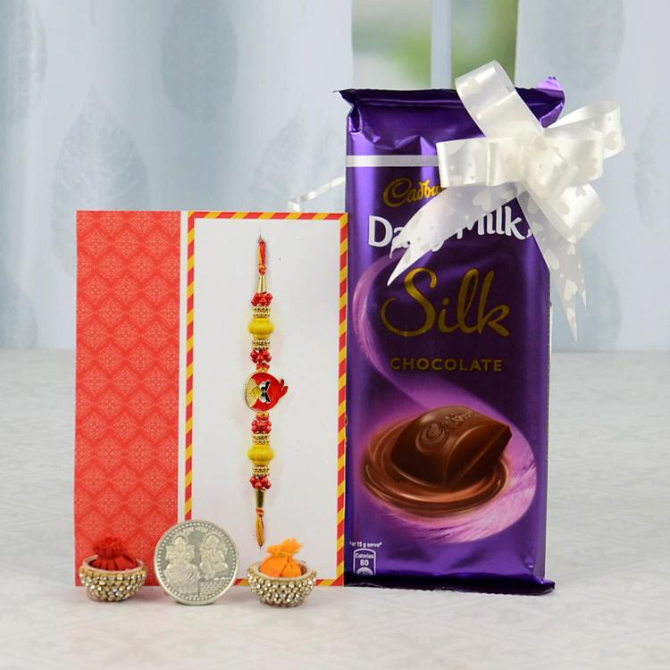 Dairy Milk Silk Chocolate & Angry Bird Rakhi