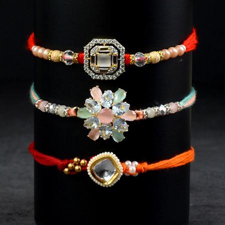 Stone Designer Rakhi Set