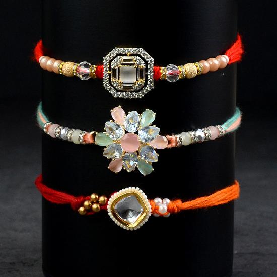 Stone Designer Rakhi Set