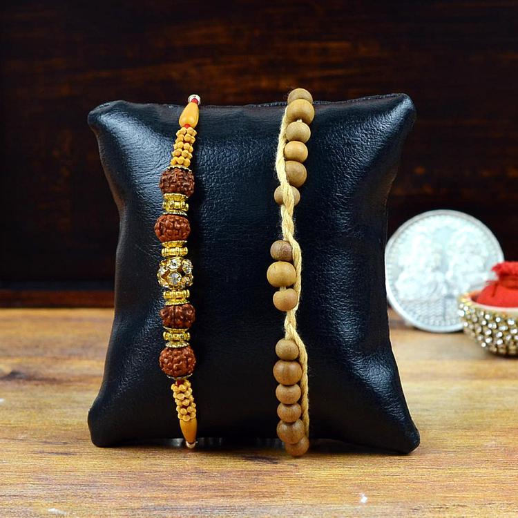 Raudraksh & Tulshi Beads Rakhi