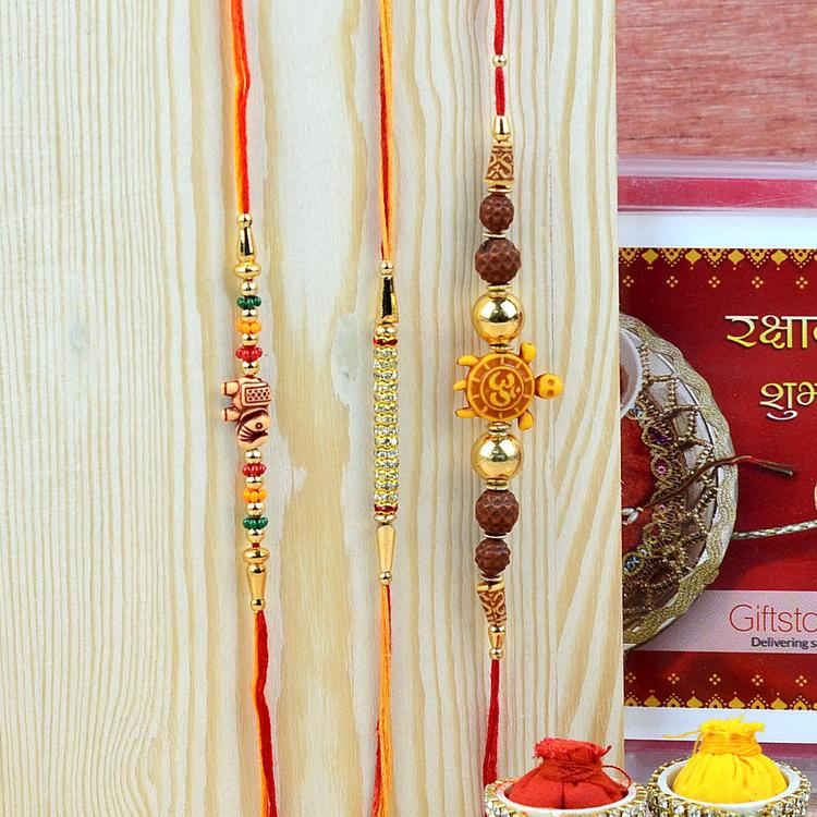 Set of 3 Unique Rakhi Set