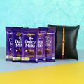 5 Dairy Milk & Rudraksh Dori Rakhi