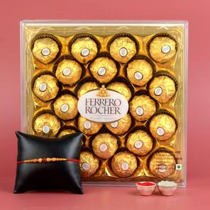Rudraksh Rakhi Ferrero Hamper Rudraksh Rakhi Ferrero Hamper