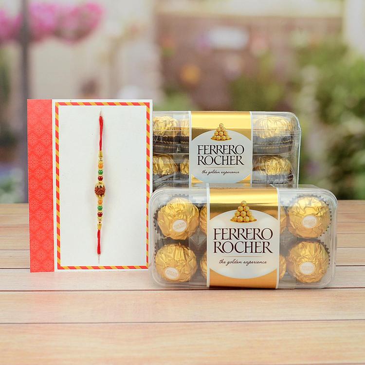 Double Ferrero & Rudraksh Rakhi