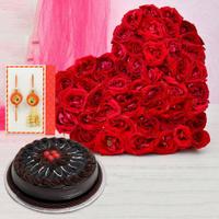 Rose, Chocolate Cake, Rakhis