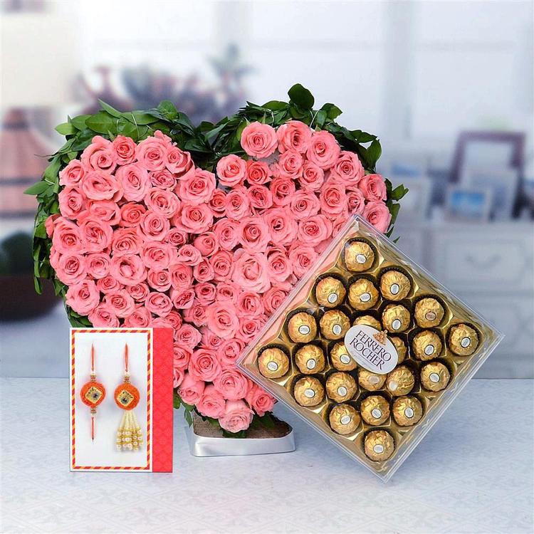 Ferrero, Pink Roses, Rakhi & Lumba