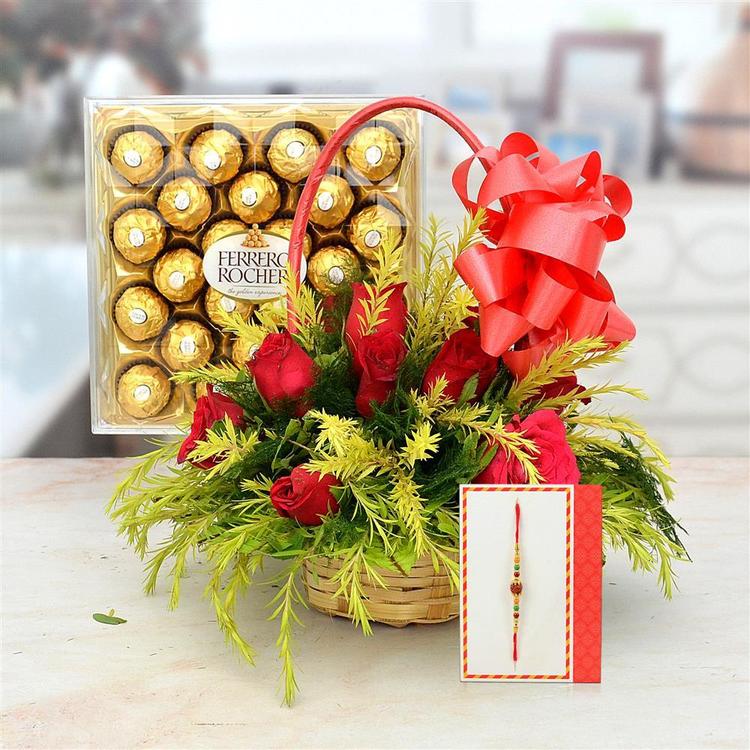 Roses, Ferrero & Rudraksh Rakhi