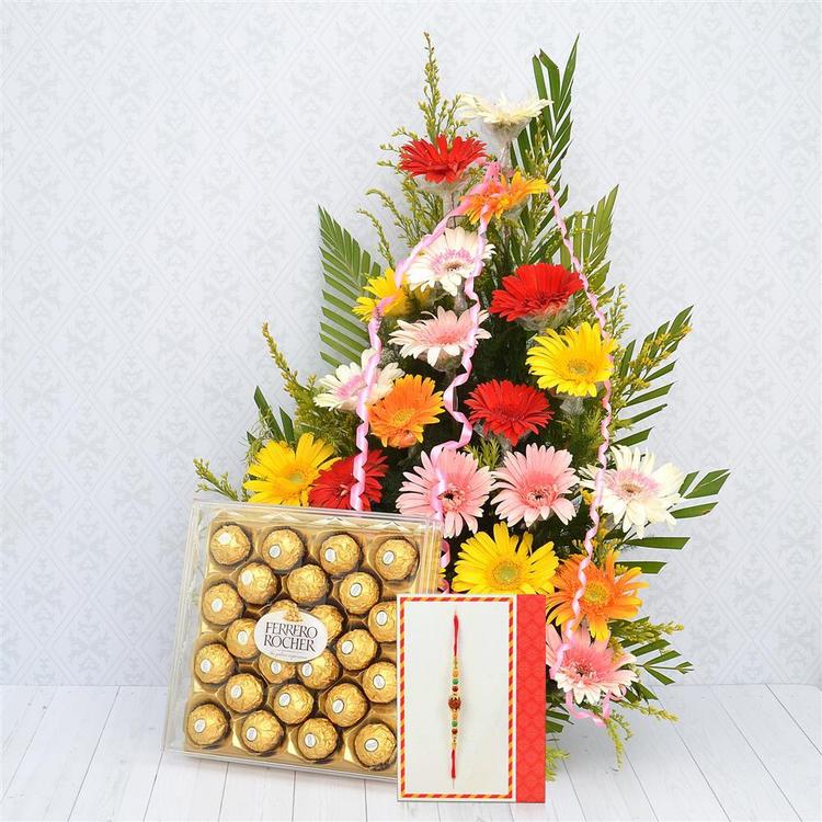 Ferrero Bouquet & Rudraksh Rakhi