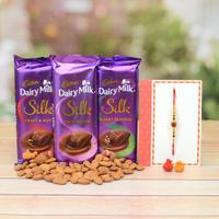Silk, Almonds & Rudraksh Rakhi