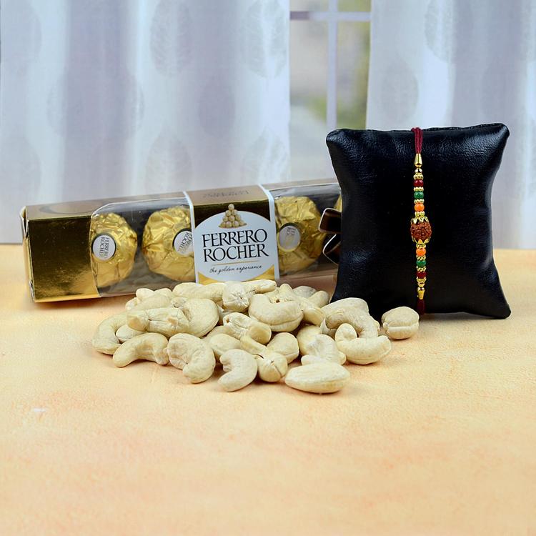 Kaju & Ferrero Rocher With Rakhi