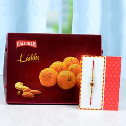 Motichoor Laddoo & Rakhi For Brother