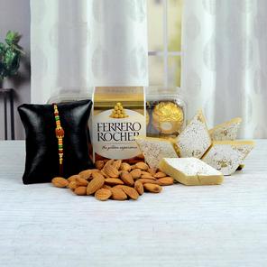 Kaju Barfi, Almonds & Chocolate Kaju Barfi, Almonds & Chocolate