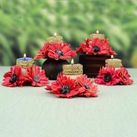 Red Carnations Design Candles