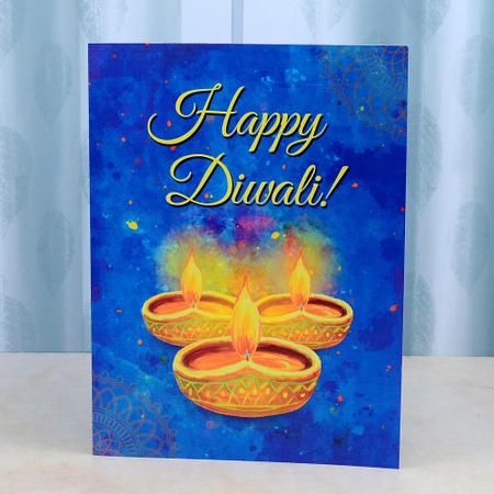 Diwali Personalized Blue Card