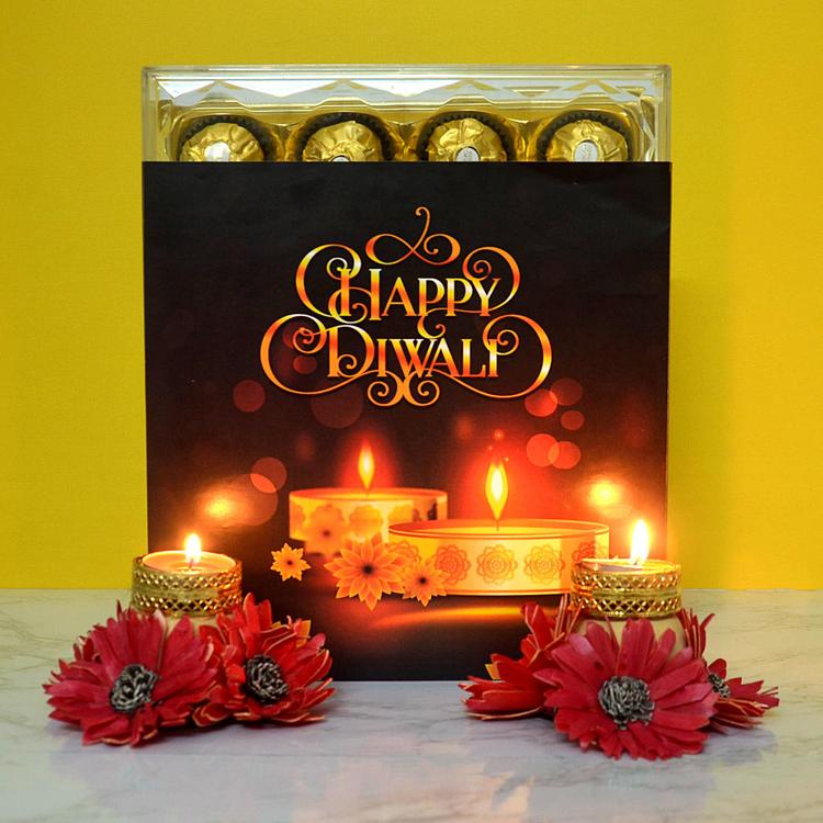 Carnation Candle & Chocolates