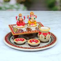 Laxmi Ganesh Kalash Marble Set